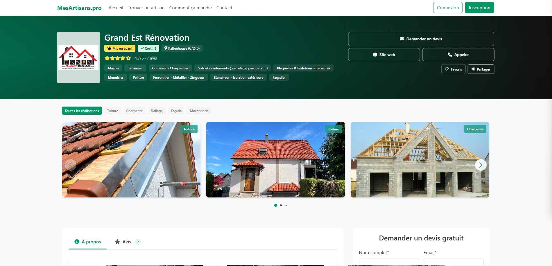 Mesartisans.org - Accueil